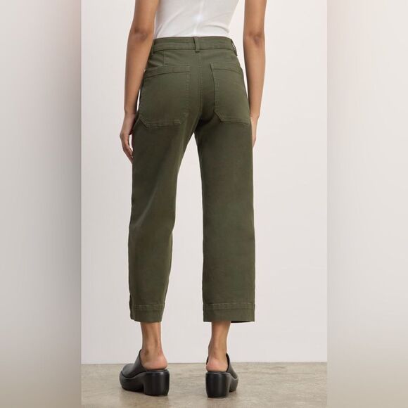 NWOT Everlane The Utility Straight-Leg Pant in Dark Forest Size 16 - Picture 2 of 13